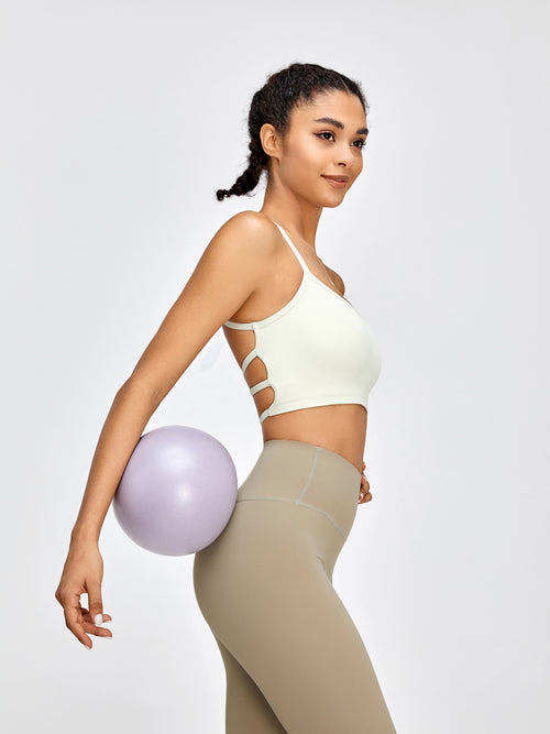 Crisscross Spaghetti Strap Active Bra