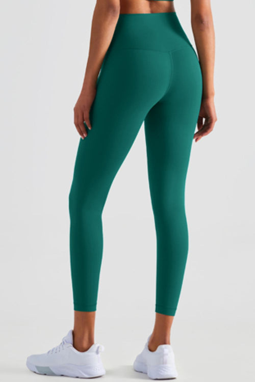 Copy of High-Rise Elastic Waistband Cropped Yoga Leggings