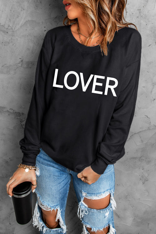 LOVER Dropped Shoulder Sweatshirt