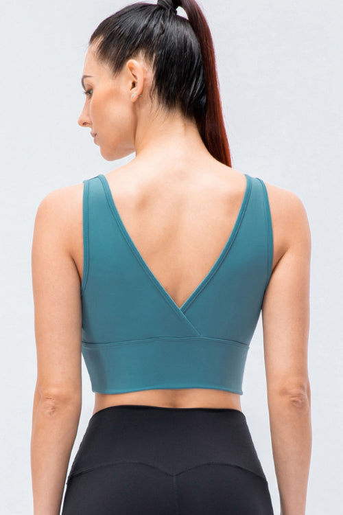 Reversible Cropped Surplice Yoga Tank