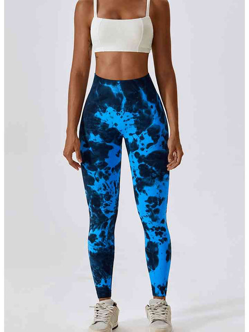 Tie Dye Wide Waistband Active Leggings